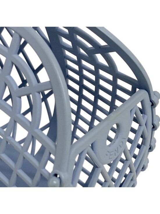 Fendi Tote Basket Small Light Blue Leather - Picture 12 of 15